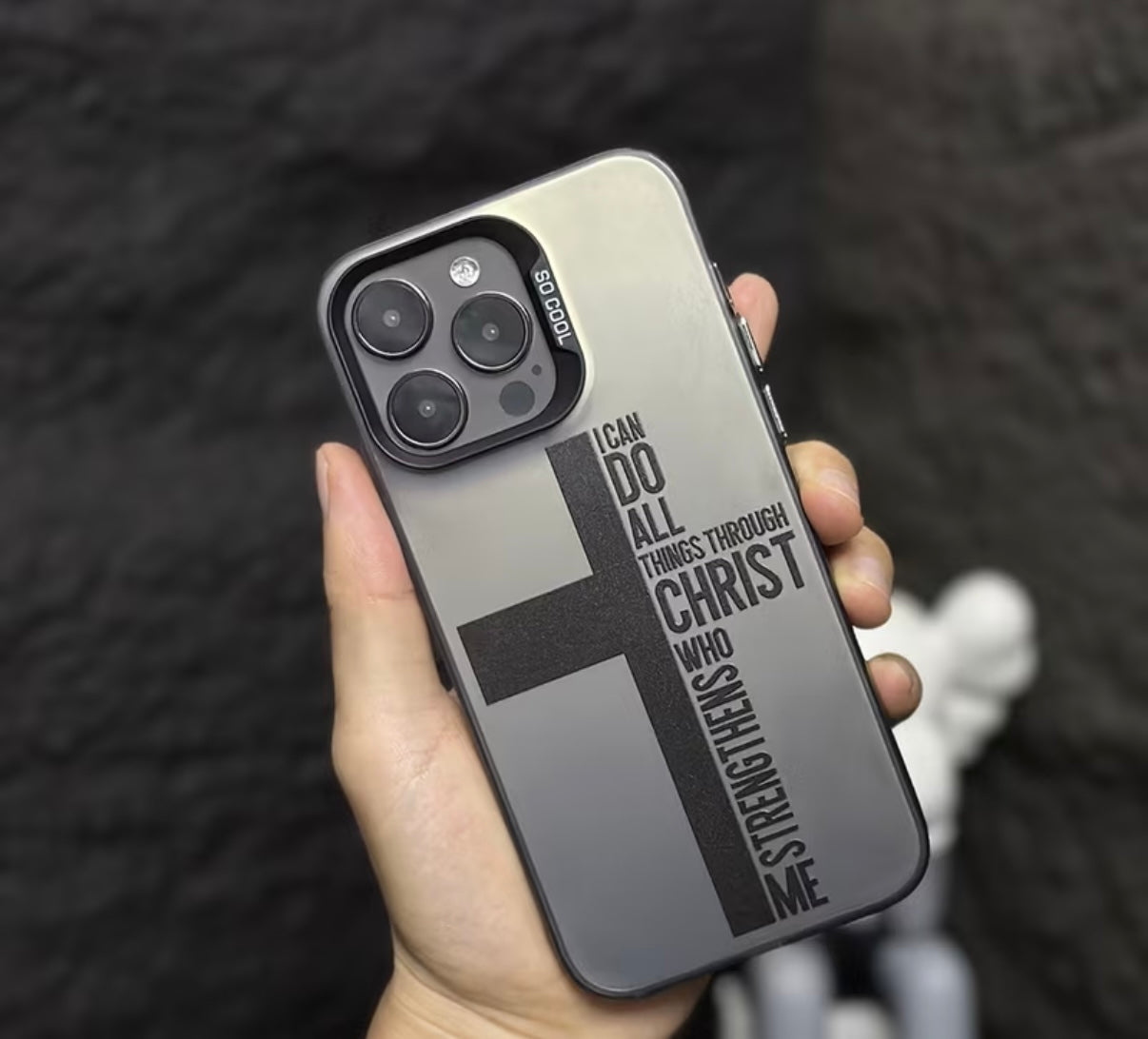 Philippians 4:13 Christian Phone Case - I Can Do All Things Through Christ Cross Phone Case