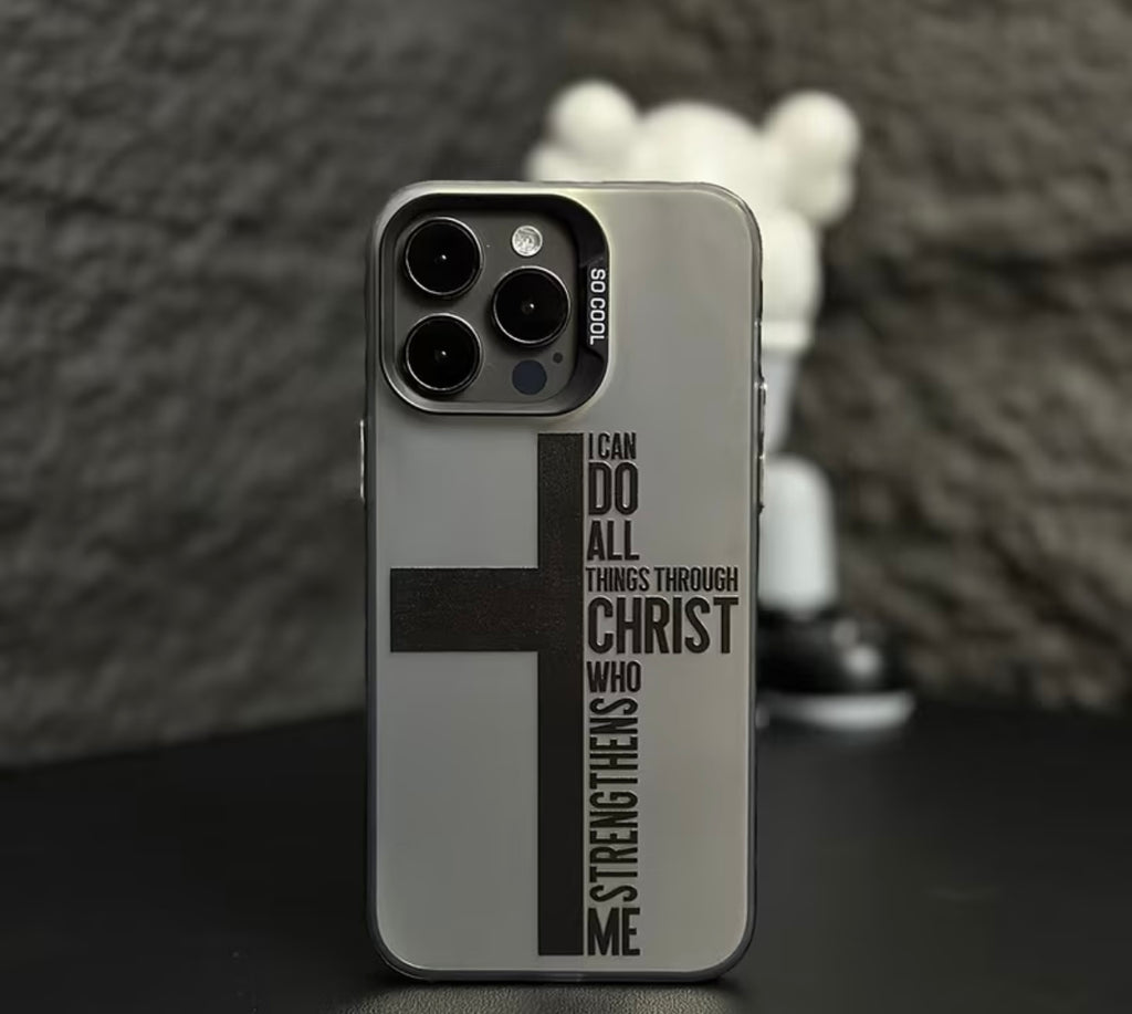 Philippians 4:13 Christian Phone Case - I Can Do All Things Through Christ Cross Phone Case