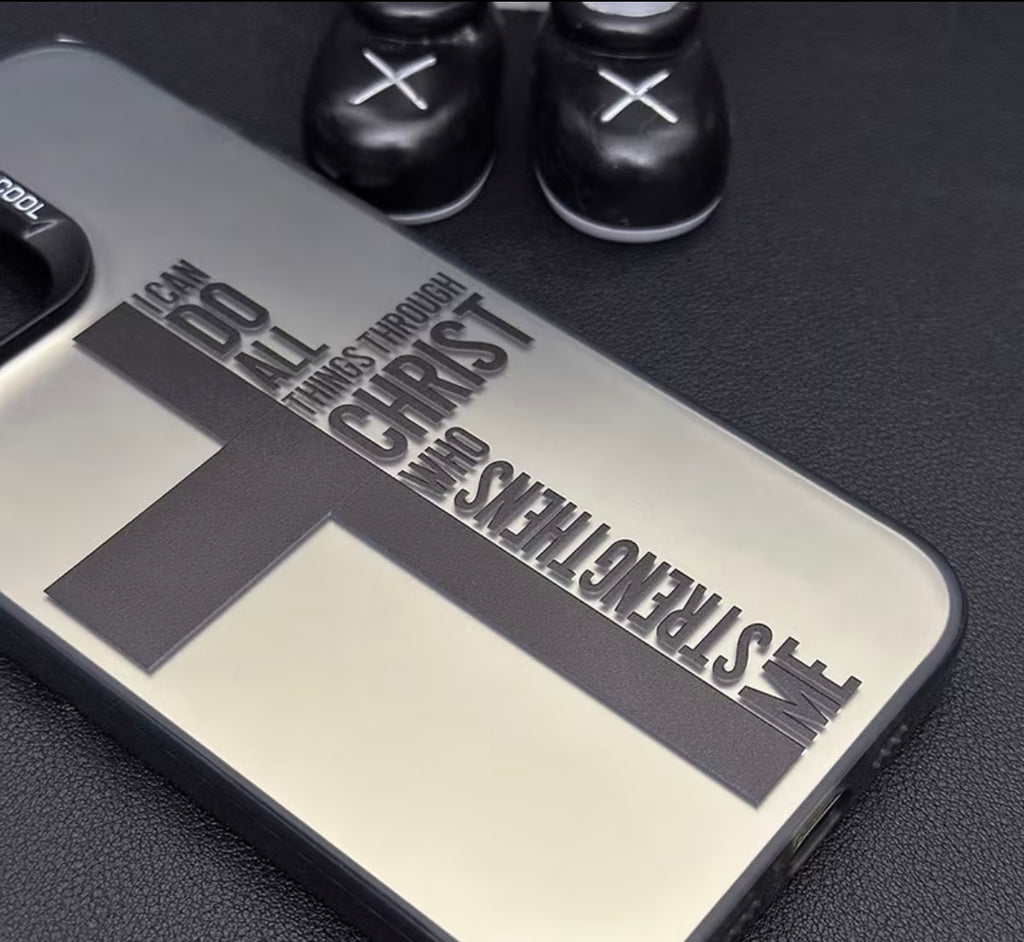 Philippians 4:13 Christian Phone Case - I Can Do All Things Through Christ Cross Phone Case